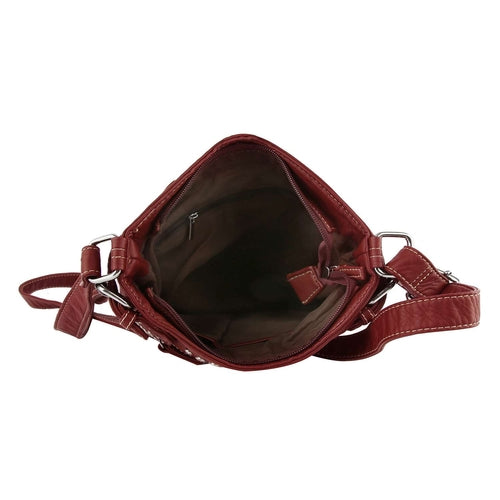 Rhinestone Studded Crossbody Sling - Burgundy