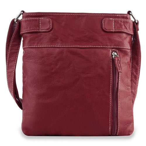 Rhinestone Studded Crossbody Sling - Burgundy